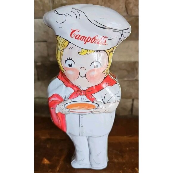 Campbell's Soup Kids Chef Tin Box 1998 Tin Box Company 9" Long - Picture 2 of 10